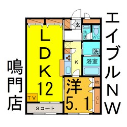 レオパレス　カーサ鳴門の物件間取画像